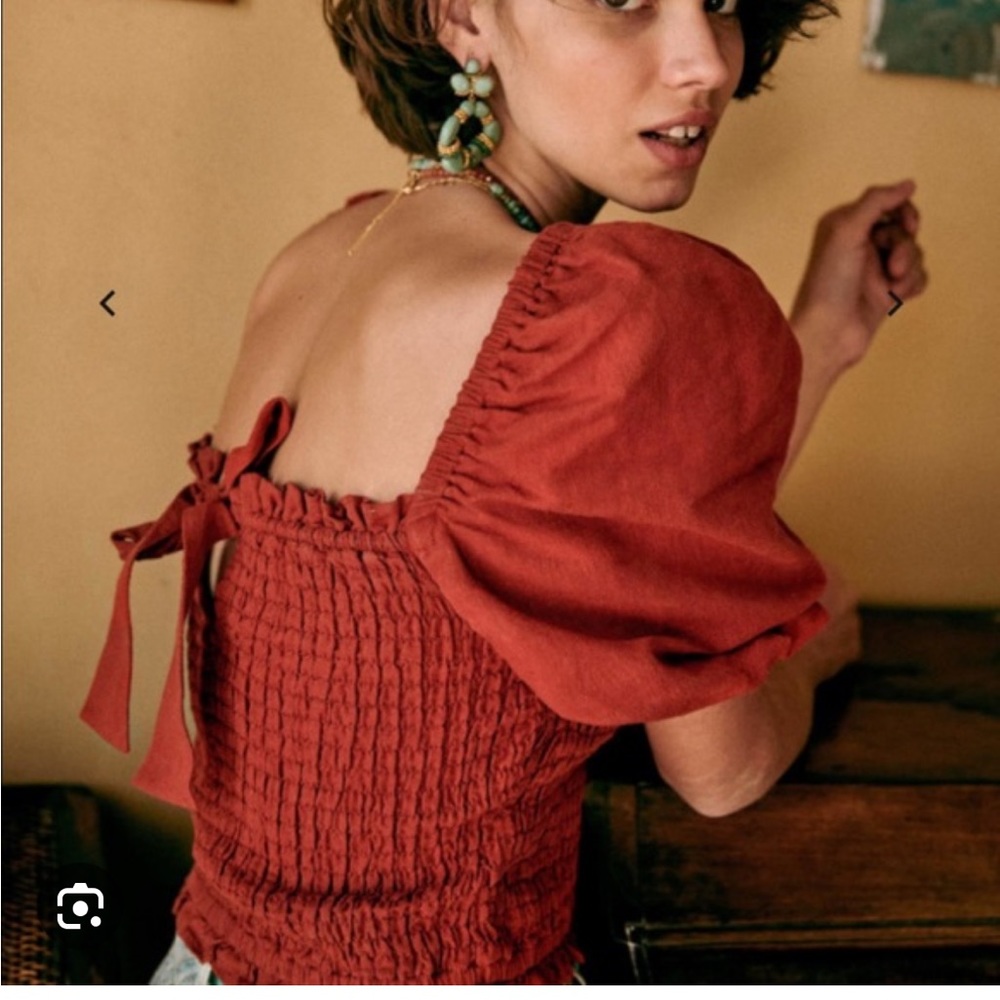 Sezane Loan linen top